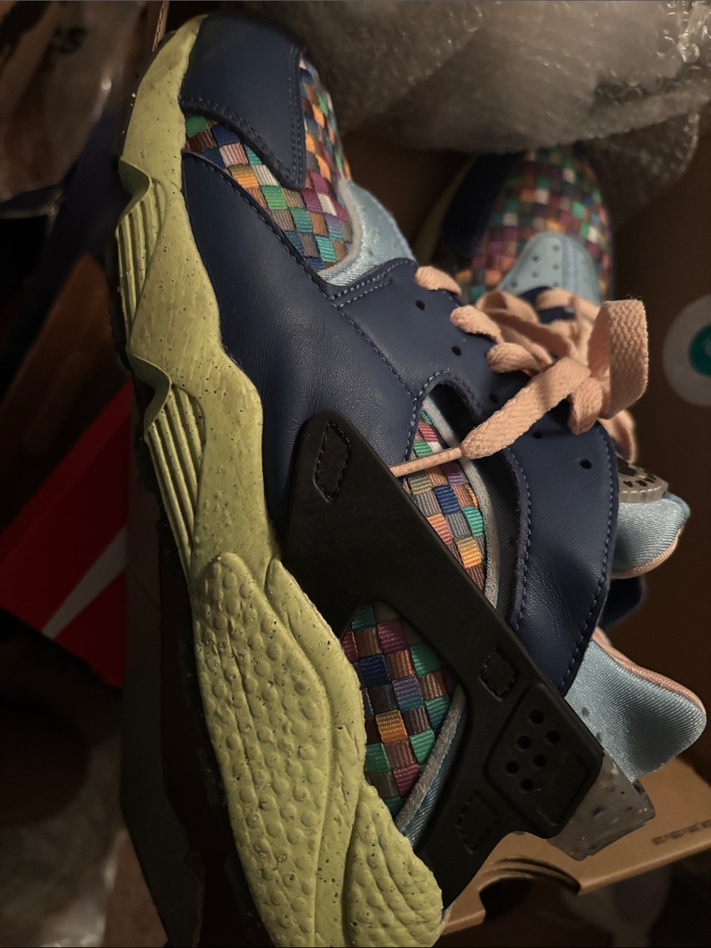 Woman Navy Multicolor Athletic Sneakers - Brand Unspecified
